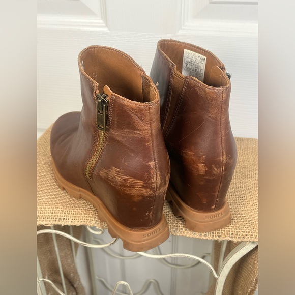Sorel Joan Of Arctic Waterproof Wedge IIl Booties In Brown Size 9 - Picture 13 of 16